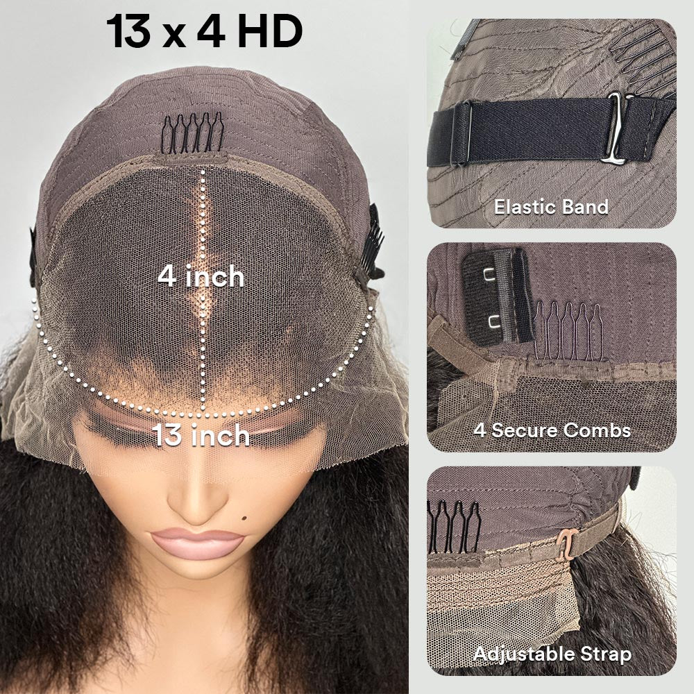 Afro Coily HD Lace Frontal With 4c Kinky Edges Wig