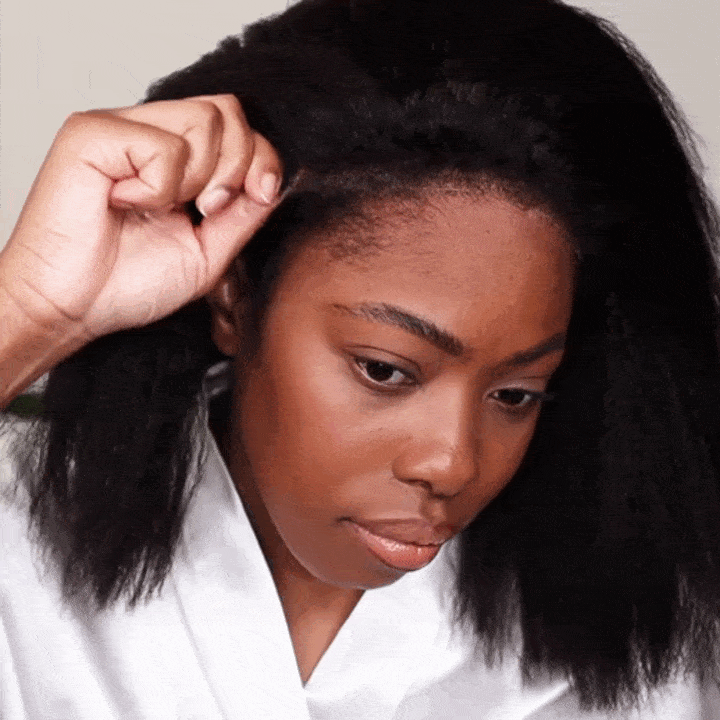 Kinky Straight Hd Lace Frontal With 4C Kinky Edges Wig