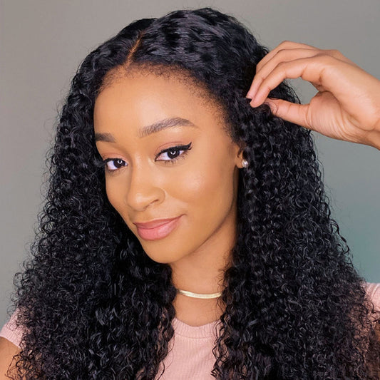 Ventilated Curly HD Lace Frontal With Kinky Edges Wig