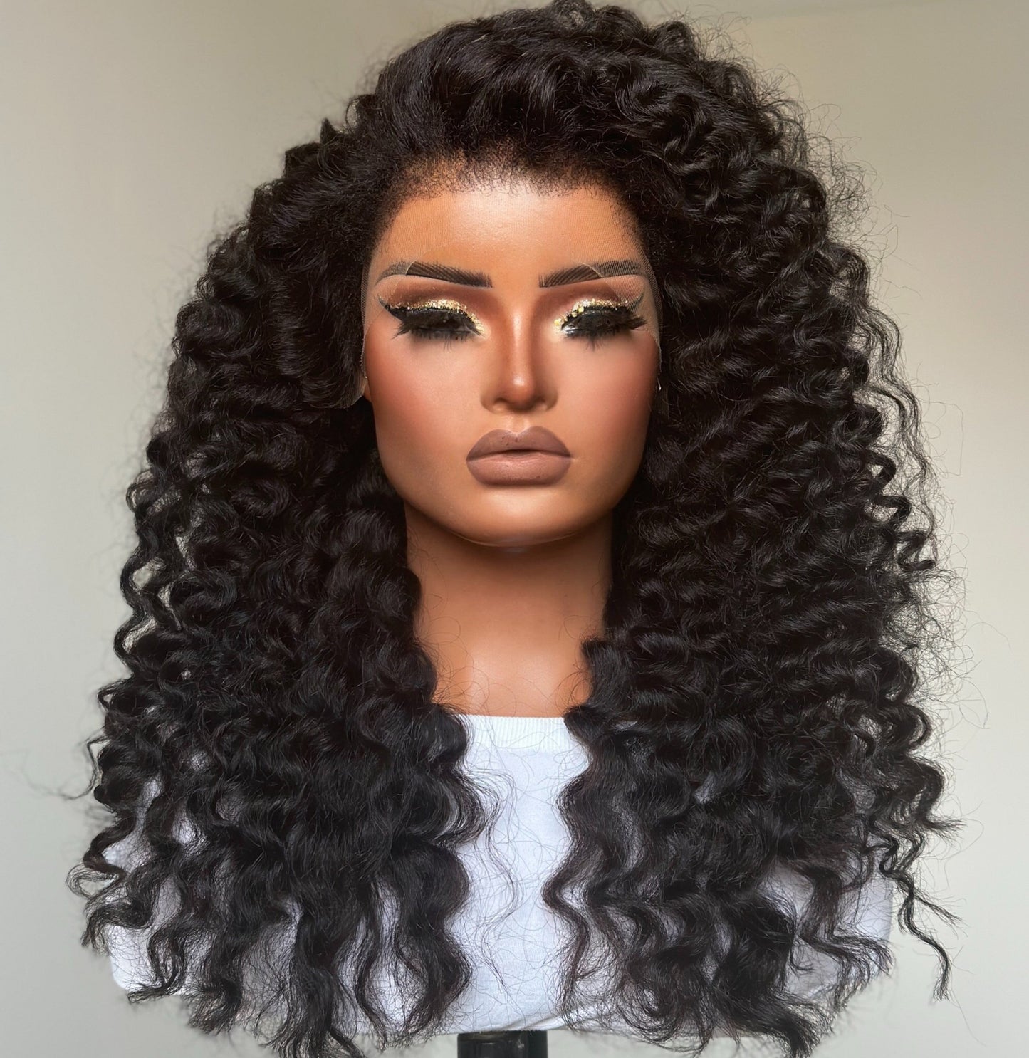 Fluffy Wand Curls HD Lace With 4C Kinky Edges Wig