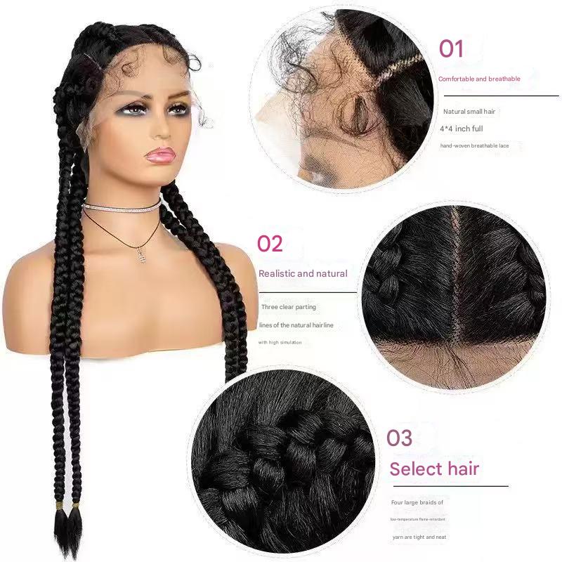 Full Lace Knotless Micro Sisterlocs Braids Bohemian Invisi Drawstring Wig