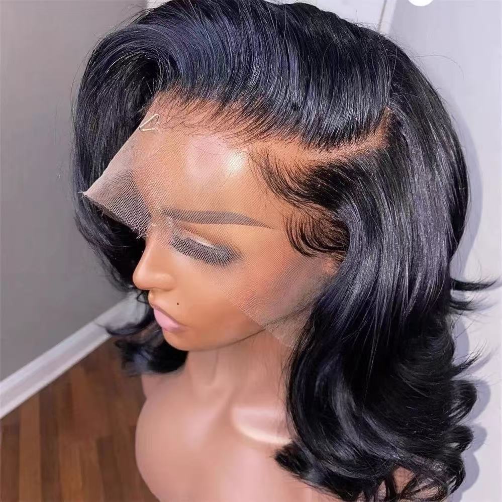 Side Part Wavy With Kinky Edges 13x4 Lace Front Wig