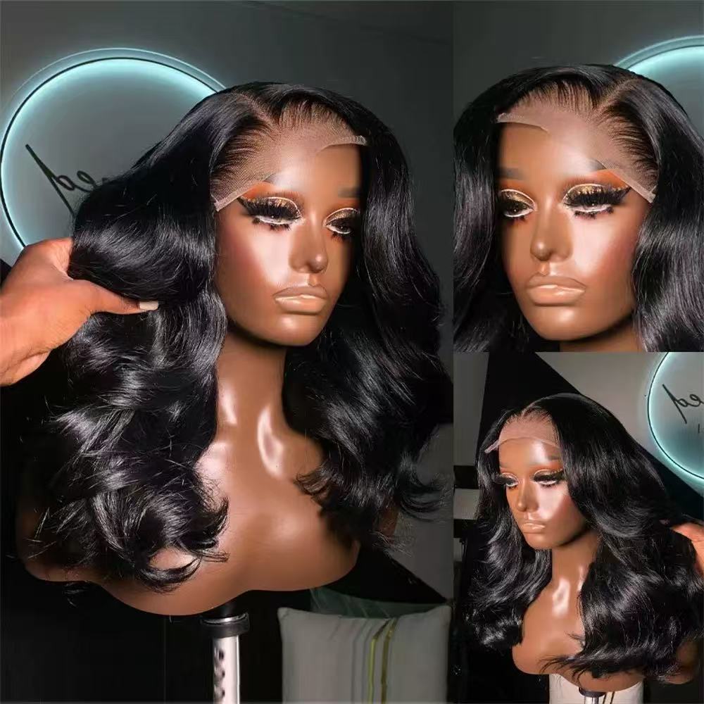 Side Part Wavy With Kinky Edges 13x4 Lace Front Wig