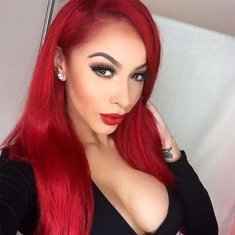 Super Natural Hairline Silky Straight Glueless 13x4 Frontal Lace Wig Human Hair Pre-Cut Lace