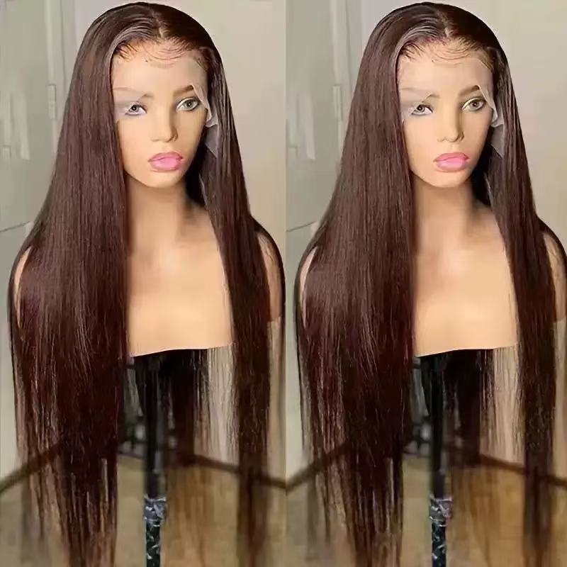 Super Natural Hairline Silky Straight Glueless 13x4 Frontal Lace Wig Human Hair Pre-Cut Lace