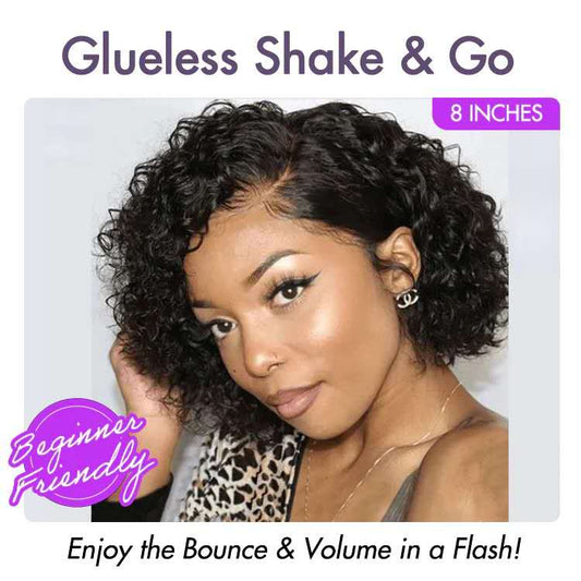 Short Layered Bouncy Curly With Kinky Edges HD Lace Wig