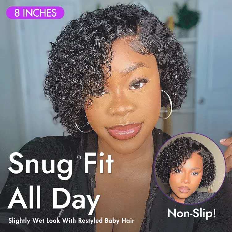 Short Layered Bouncy Curly With Kinky Edges HD Lace Wig