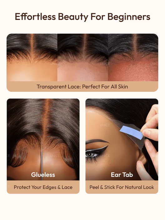 7x5 Bye Bye Knots & 13x4 Pre-Everything™ Lace Frontal Natural Black Bouncy Water Wave Curly Invisi Drawstring No Baby Hair