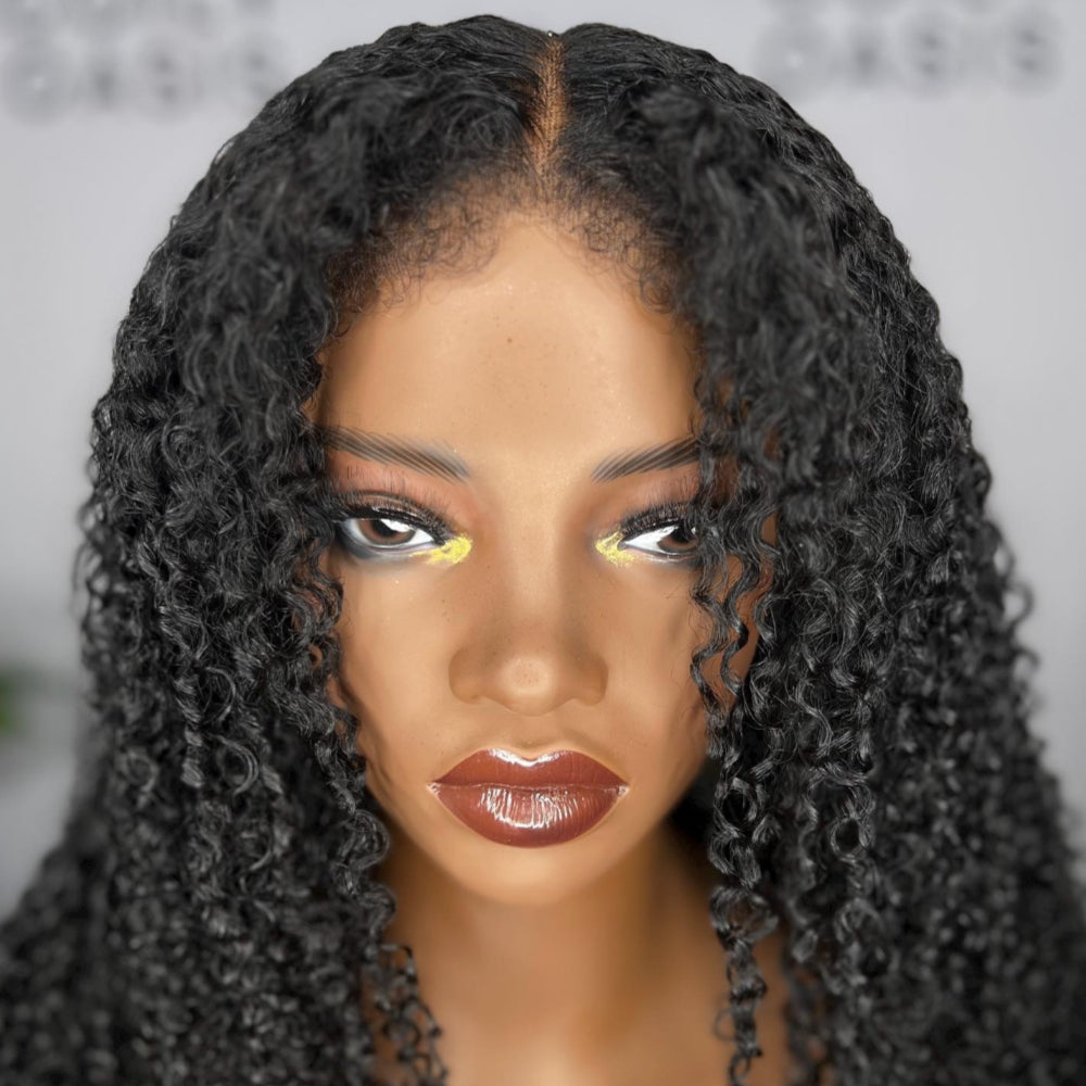 Ventilated HD Lace Frontal Curly With Kinky Edges Wig