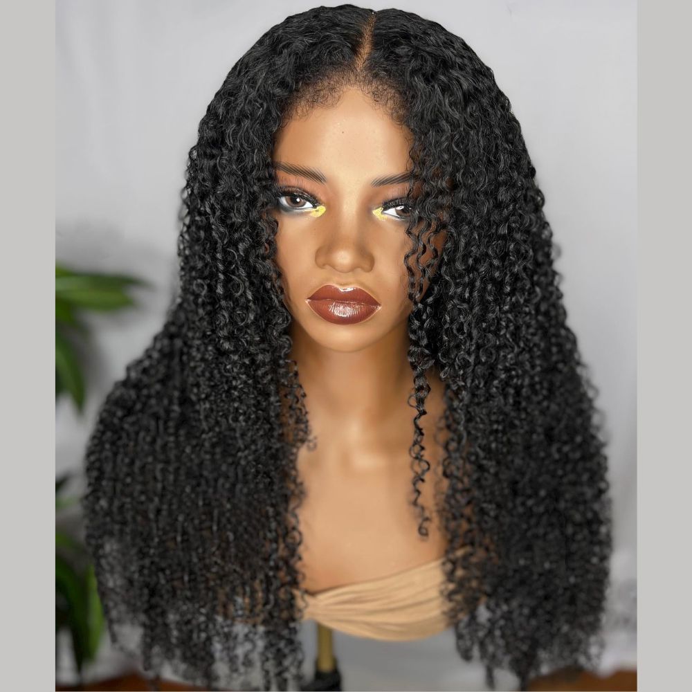 Ventilated HD Lace Frontal Curly With Kinky Edges Wig