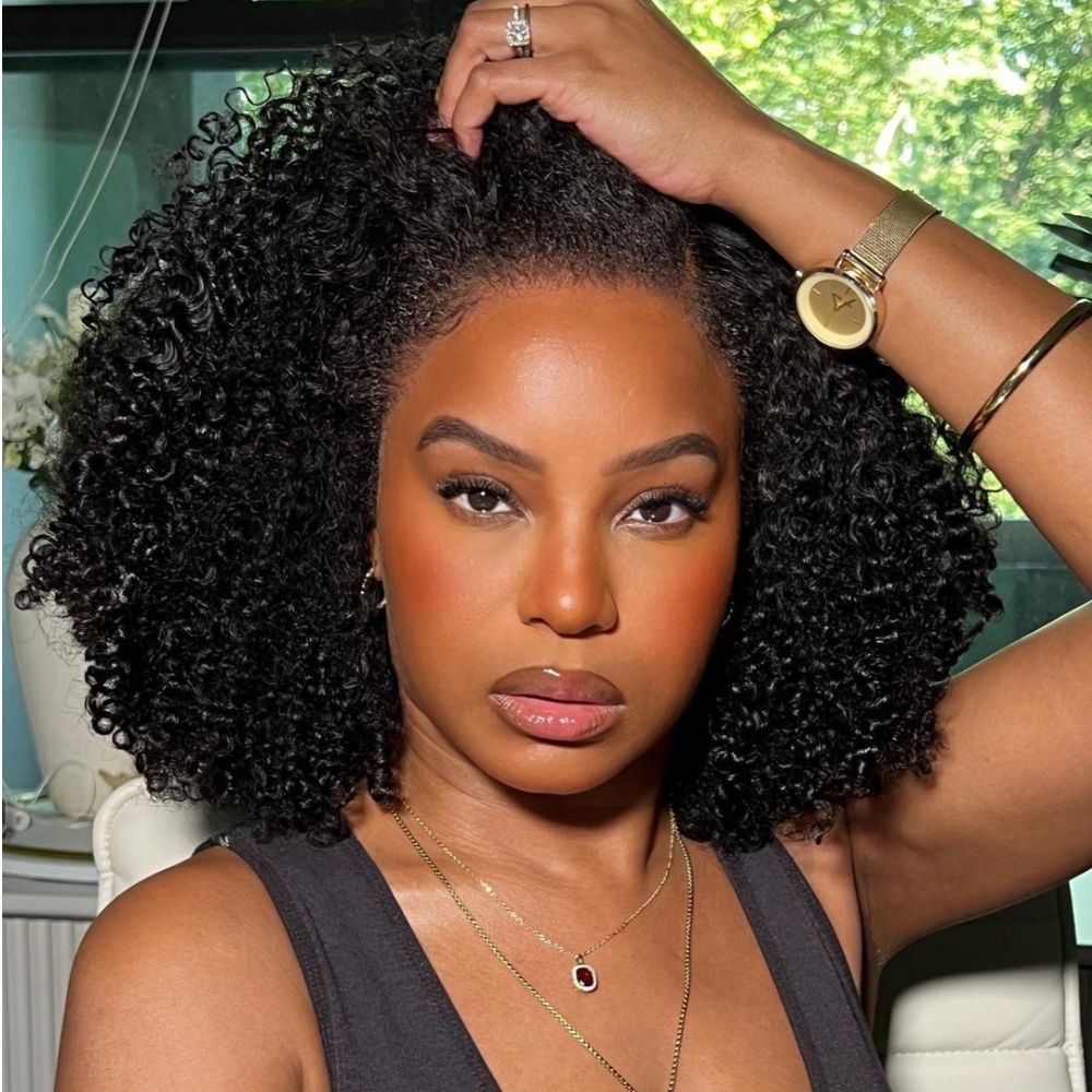 Afro Coily HD Lace Frontal With 4c Kinky Edges Wig