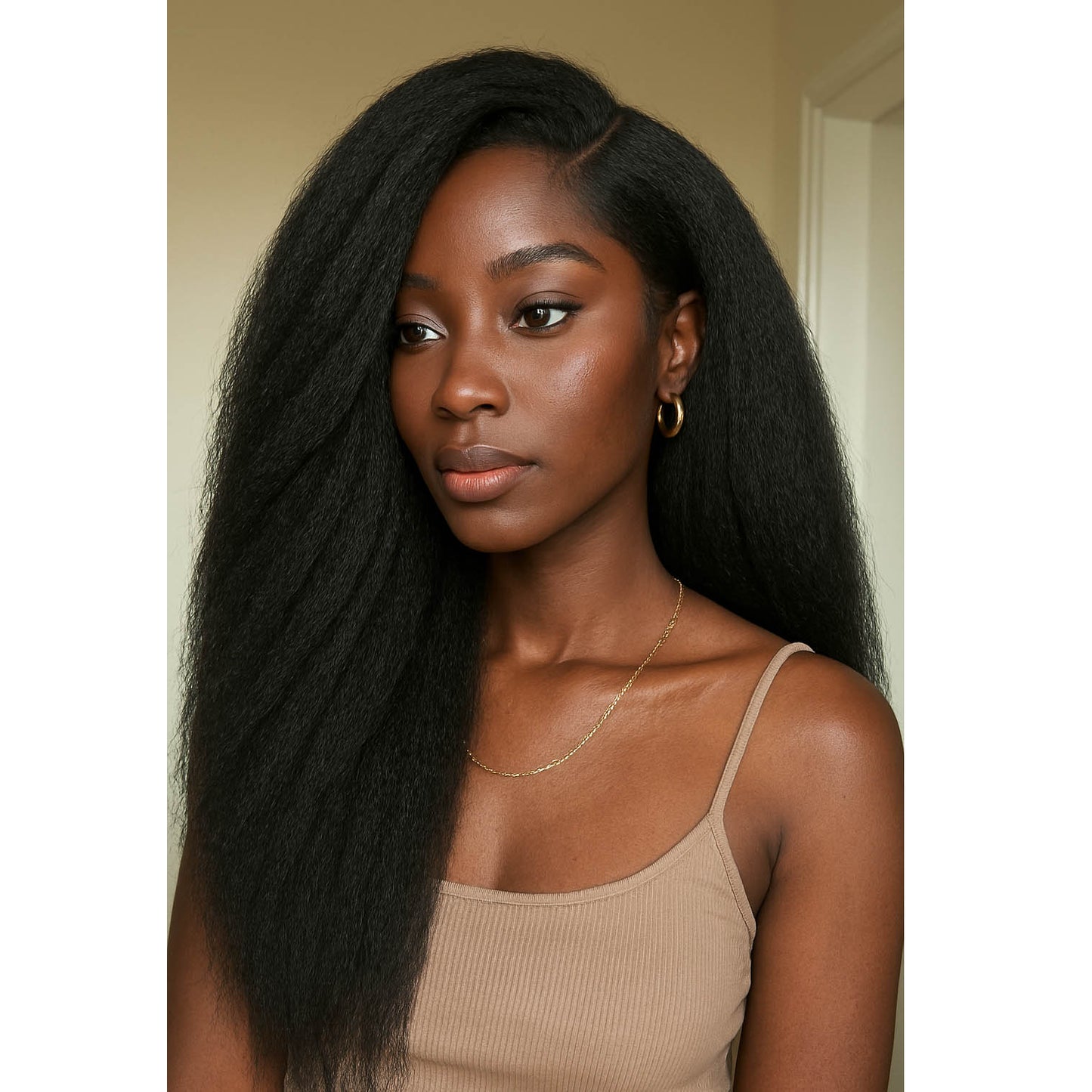 Thin Leave Out I Part Wig Kinky Straight