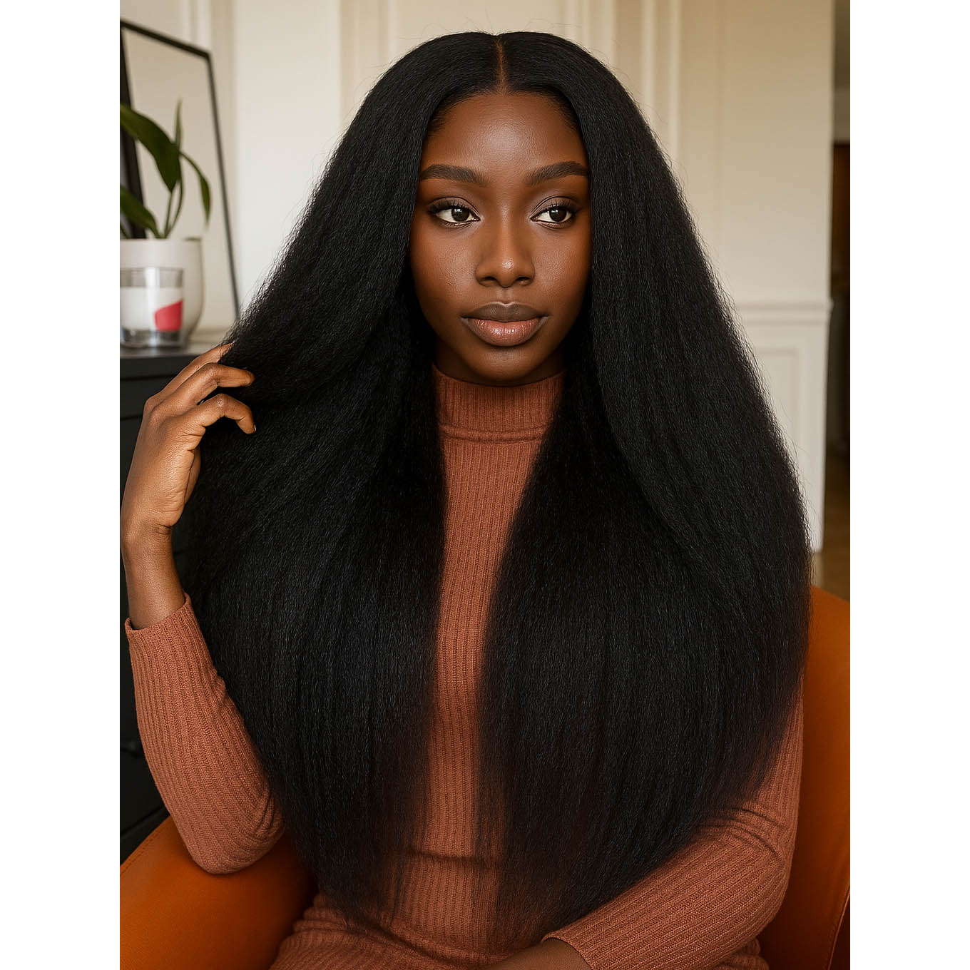 Thin Leave Out I Part Wig Kinky Straight