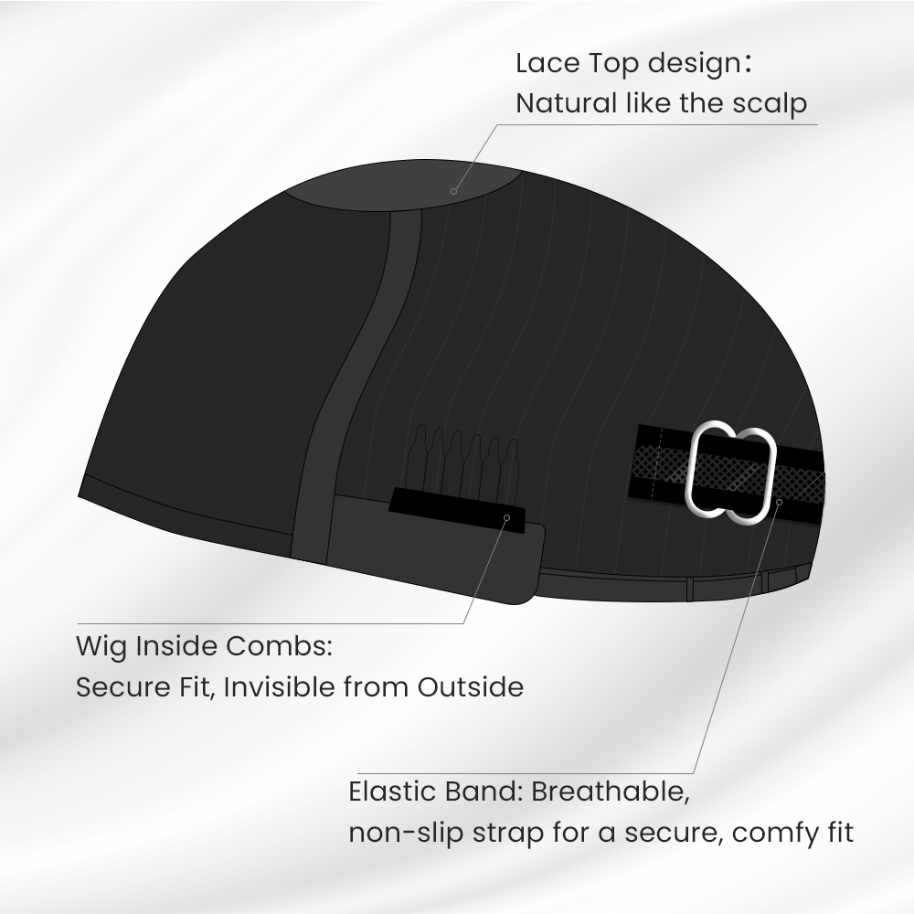 Put on & Go Layered Short Pixie Cut Human Hair Wig With Bang