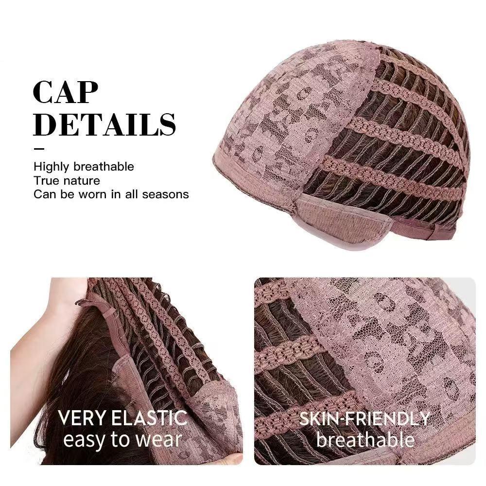 True Scalp Blonde Highlight Loose Wave Glueless Minimalist Lace Wig with Bangs