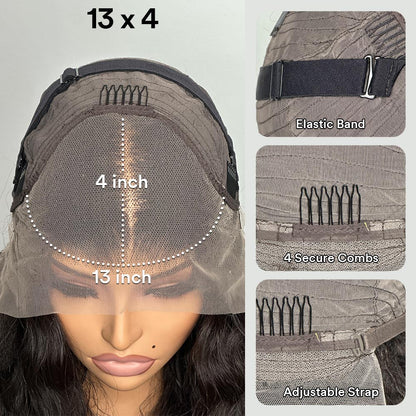 13x4 Lace Front Layered Cut Blowout Wave Bob Wig