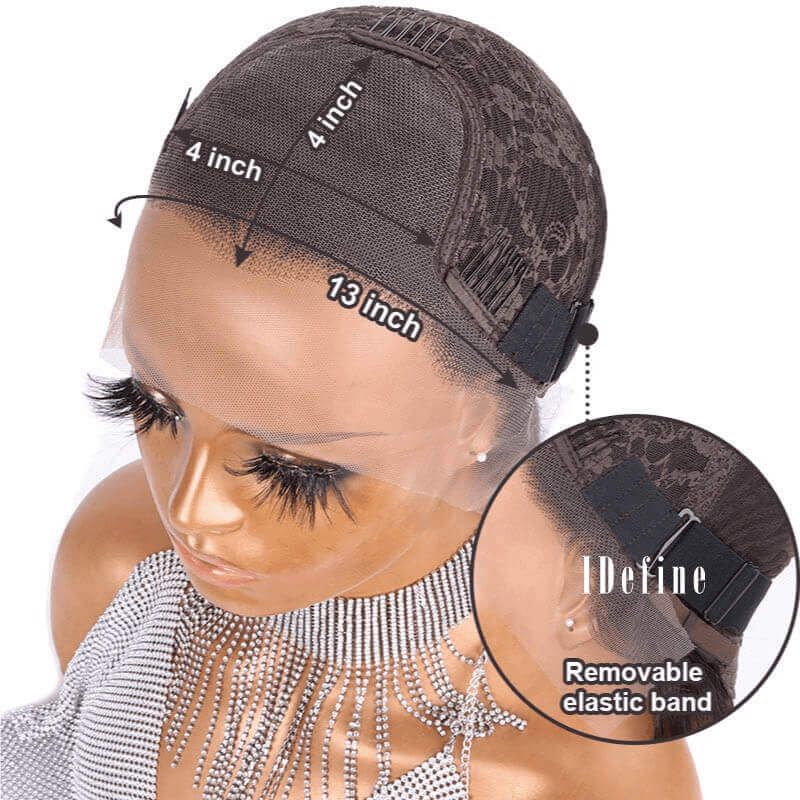 Layered Bob Short Wavy Lace  Wig Human Hair