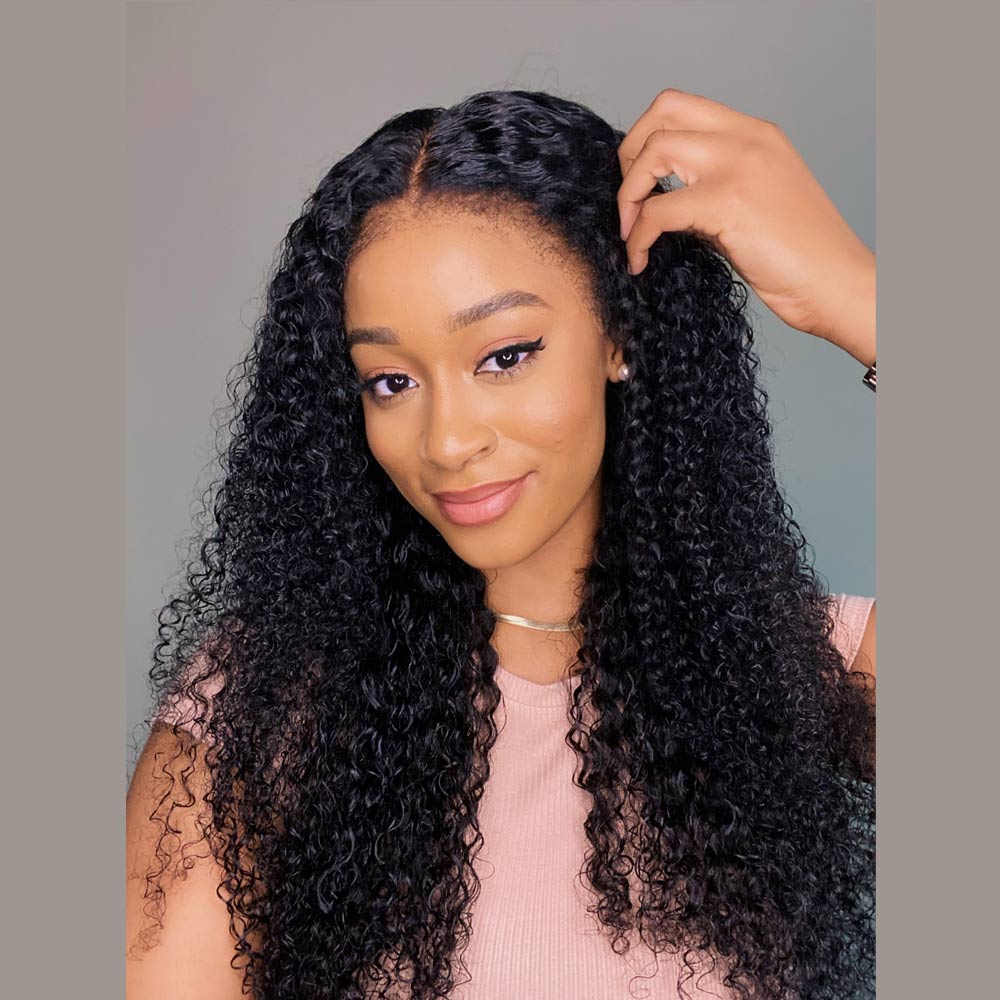 Ventilated Curly HD Lace Frontal With Kinky Edges Wig