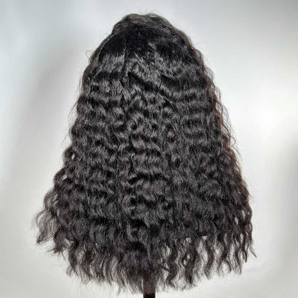 Fluffy Wand Curls HD Lace With 4C Kinky Edges Wig