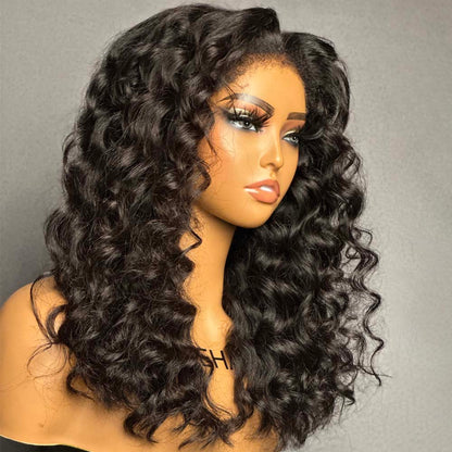 Luscious Bouncy Curls HD Lace Closure With 4C Kinky Edges Wig