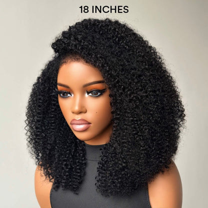 Afro Coily HD Lace Frontal With 4c Kinky Edges Wig