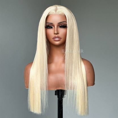 613 Blonde Silky Straight Human Hair Lace Front Wig