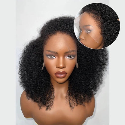 Afro Coily HD Lace Frontal With 4c Kinky Edges Wig