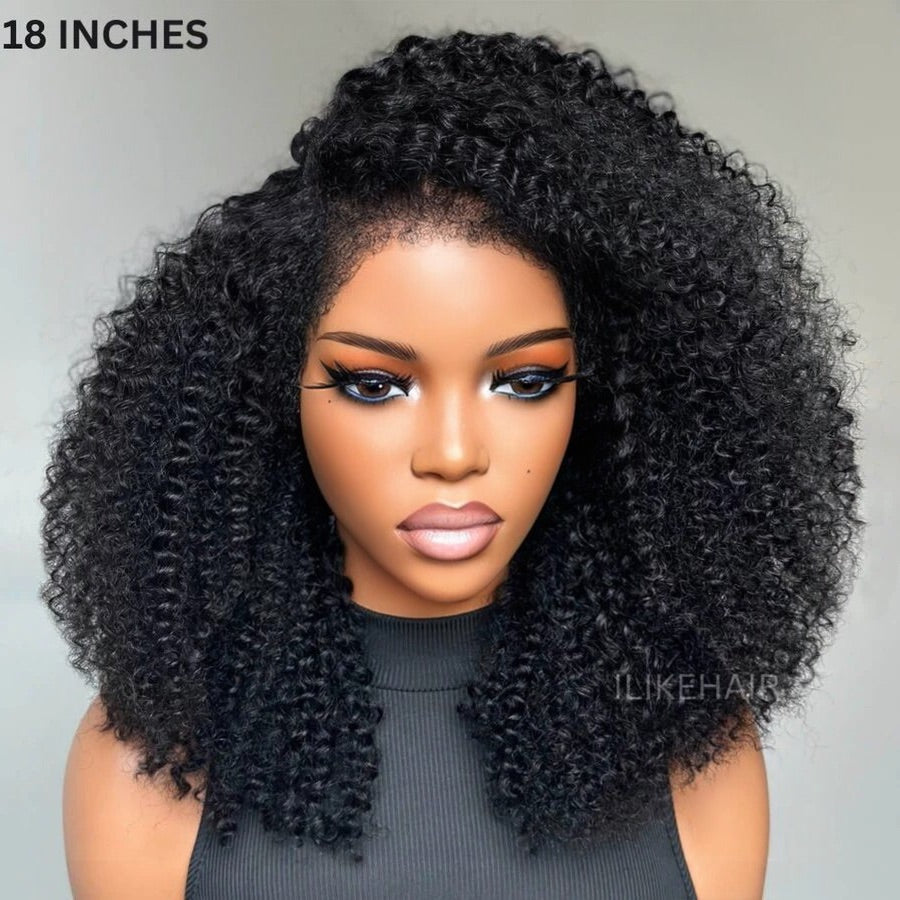 Afro Coily HD Lace Frontal With 4c Kinky Edges Wig