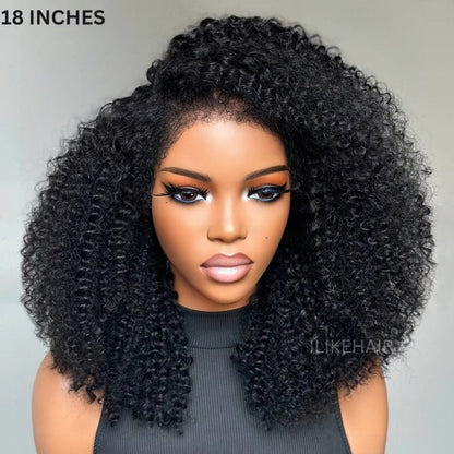 Afro Coily HD Lace Frontal With 4c Kinky Edges Wig