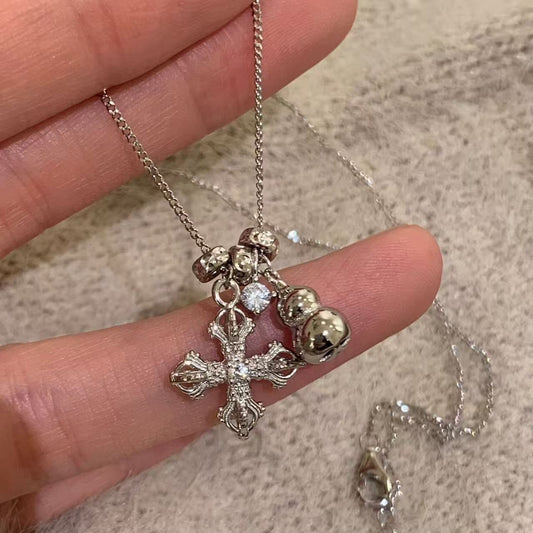 Sterling Silver Protection Charm Necklace | Spiritual Cross & Dorje Pendant | How to Clean Silver Jewelry