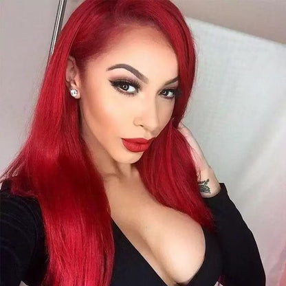 Super Natural Hairline Silky Straight Glueless 13x4 Frontal Lace Wig Human Hair Pre-Cut Lace