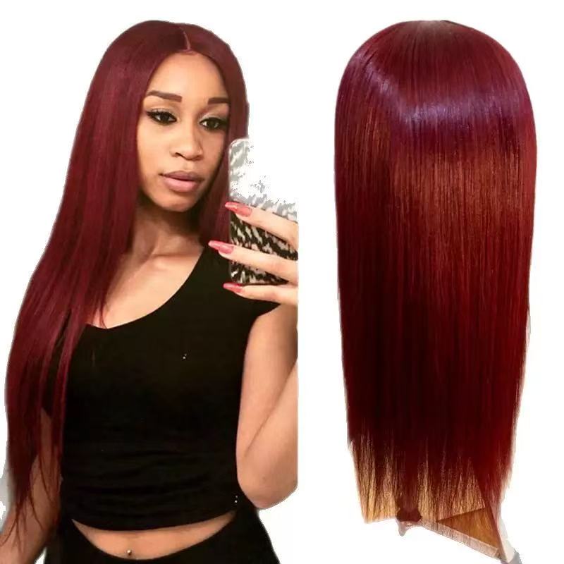 Super Natural Hairline Silky Straight Glueless 13x4 Frontal Lace Wig Human Hair Pre-Cut Lace