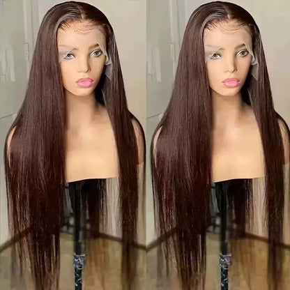 Super Natural Hairline Silky Straight Glueless 13x4 Frontal Lace Wig Human Hair Pre-Cut Lace