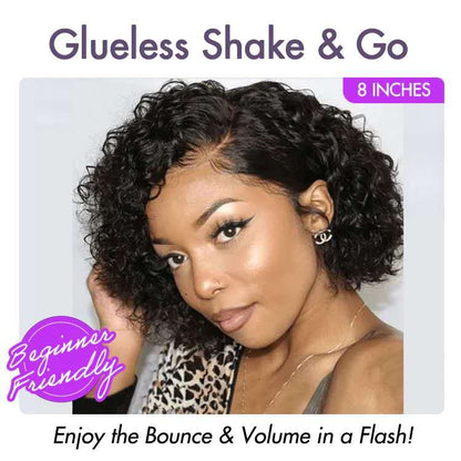 Short Layered Bouncy Curly With Kinky Edges HD Lace Wig