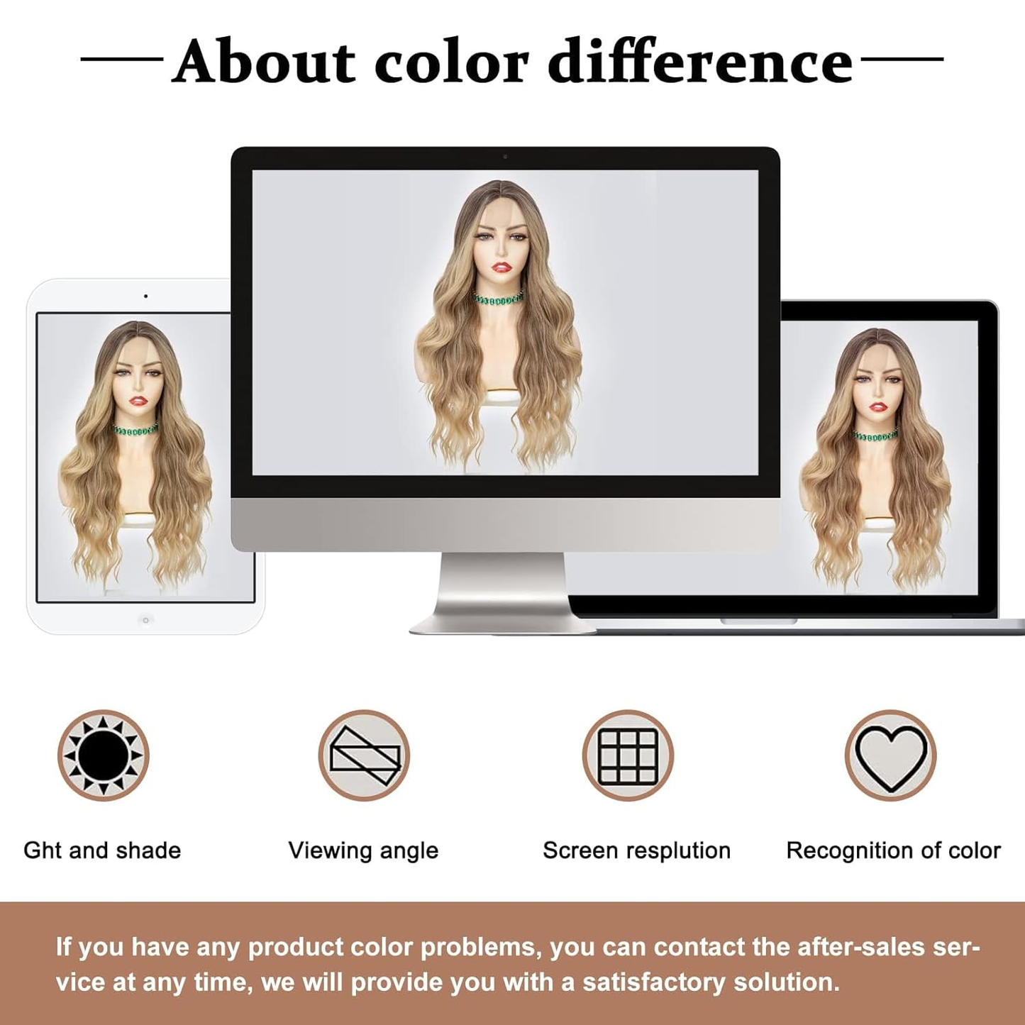 Long Ombre Blonde Wavy Wig for Women 26 Inch Middle Part Curly Wavy Wig Natural Looking Synthetic Heat Resistant Fiber for Daily Party Use (Ombre Blonde)