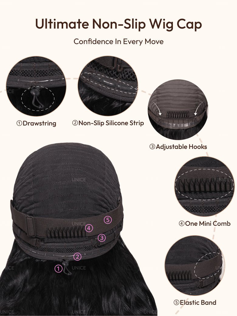 13x4 Pre Everything™ Pre-Cut HD & Transparent Lace Front Water Wave Drawstring Wig With Baby Hair