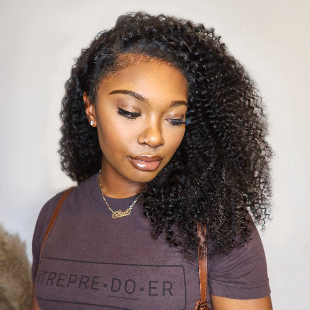 Afro Coily HD Lace Frontal With 4c Kinky Edges Wig