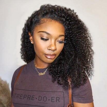 Afro Coily HD Lace Frontal With 4c Kinky Edges Wig