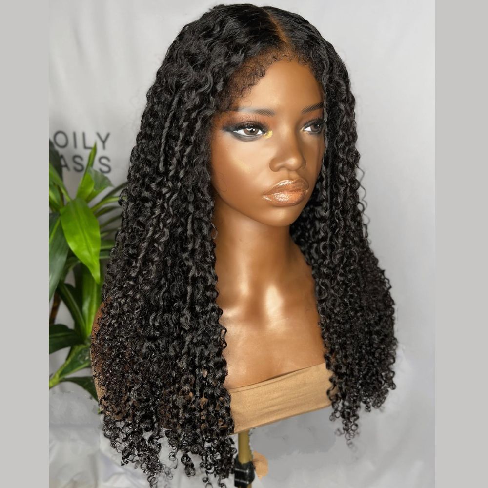 Ventilated HD Lace Frontal Curly With Kinky Edges Wig