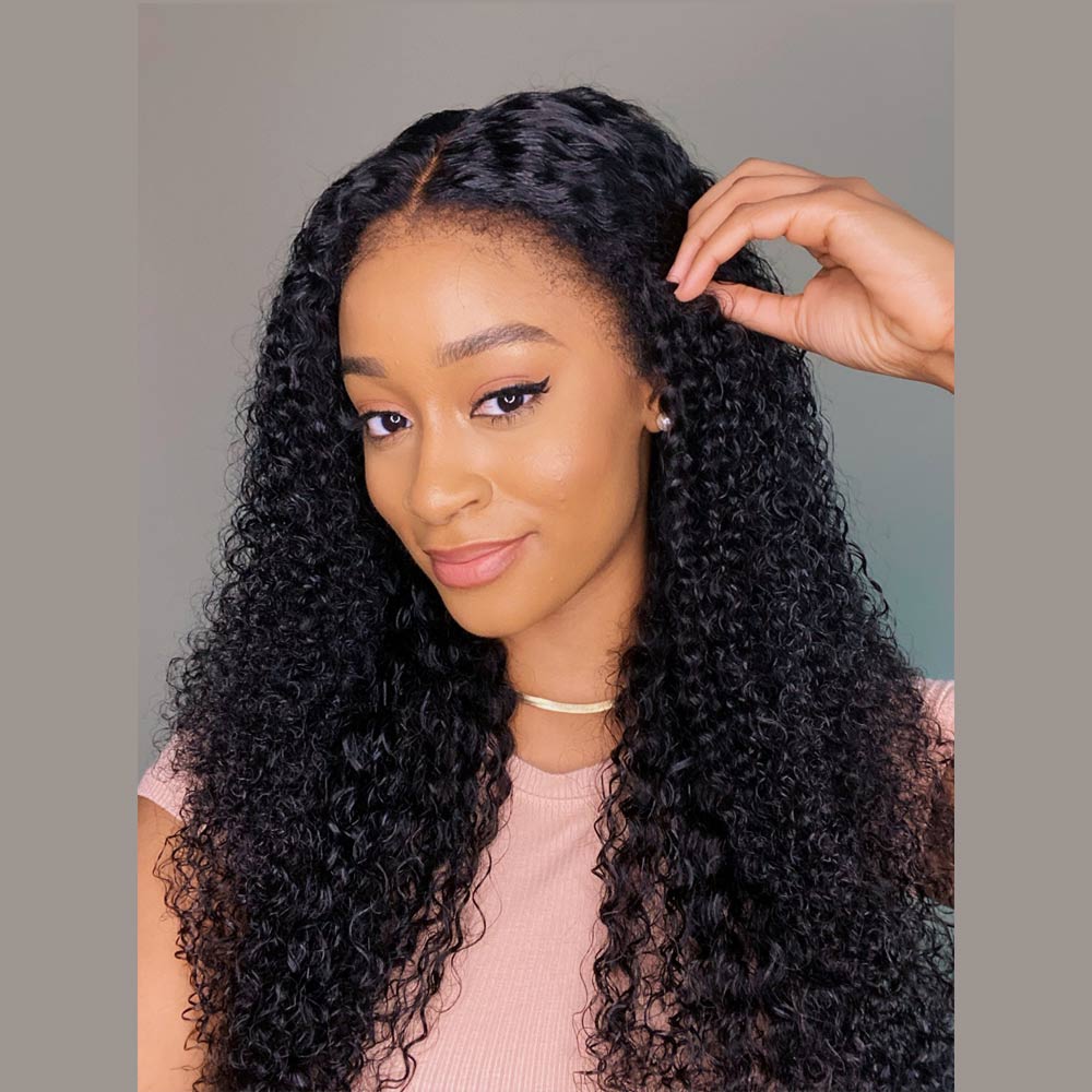 Ventilated Curly HD Lace Frontal With Kinky Edges Wig