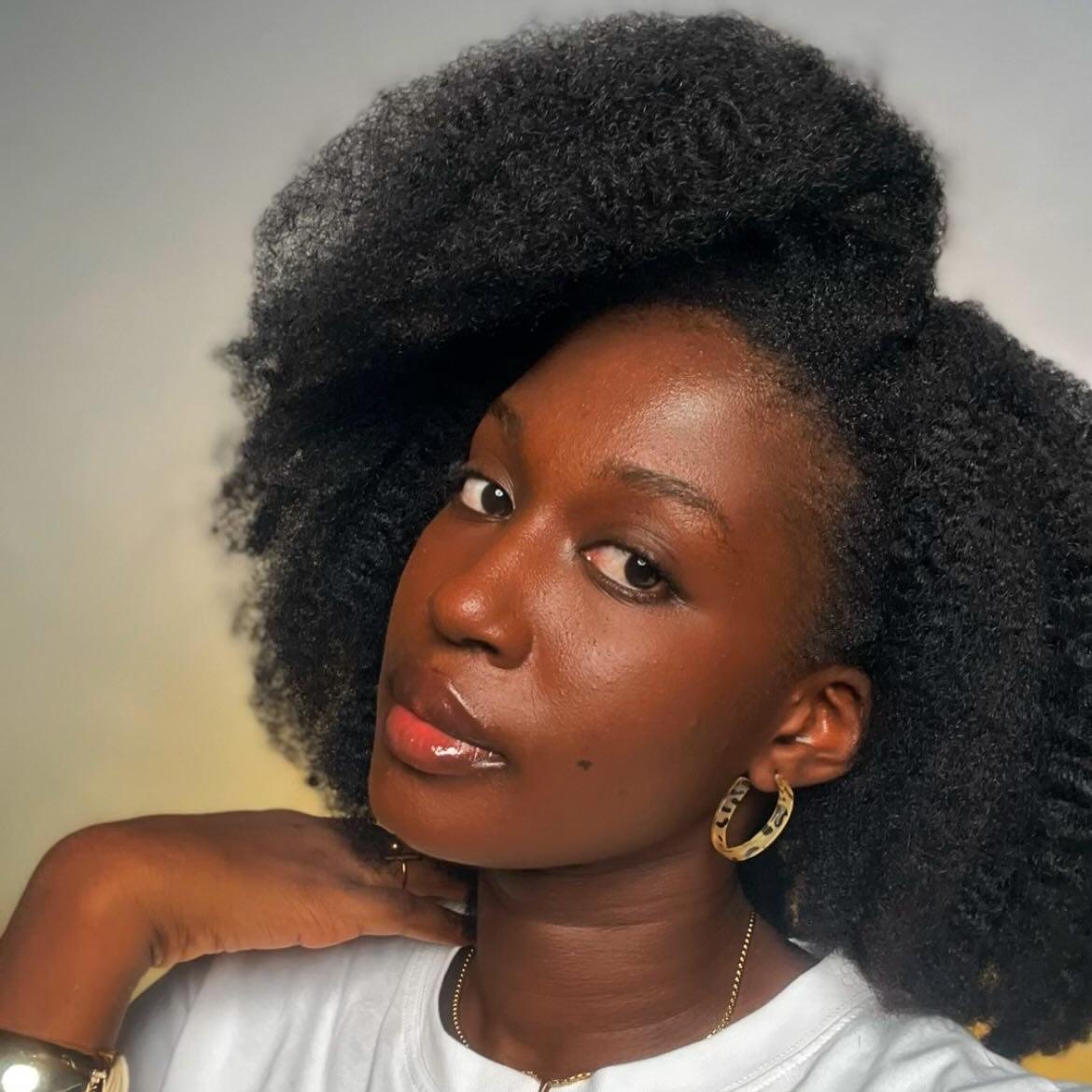 Afro Kinky Curly With 4C Edges 5x5 Lace Front Wig