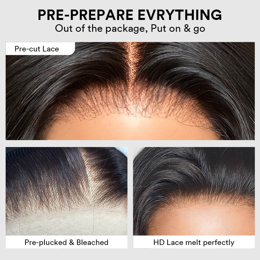 Kinky Straight Hd Lace Frontal With 4C Kinky Edges Wig