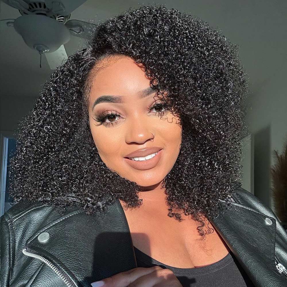 Afro Coily HD Lace Frontal With 4c Kinky Edges Wig