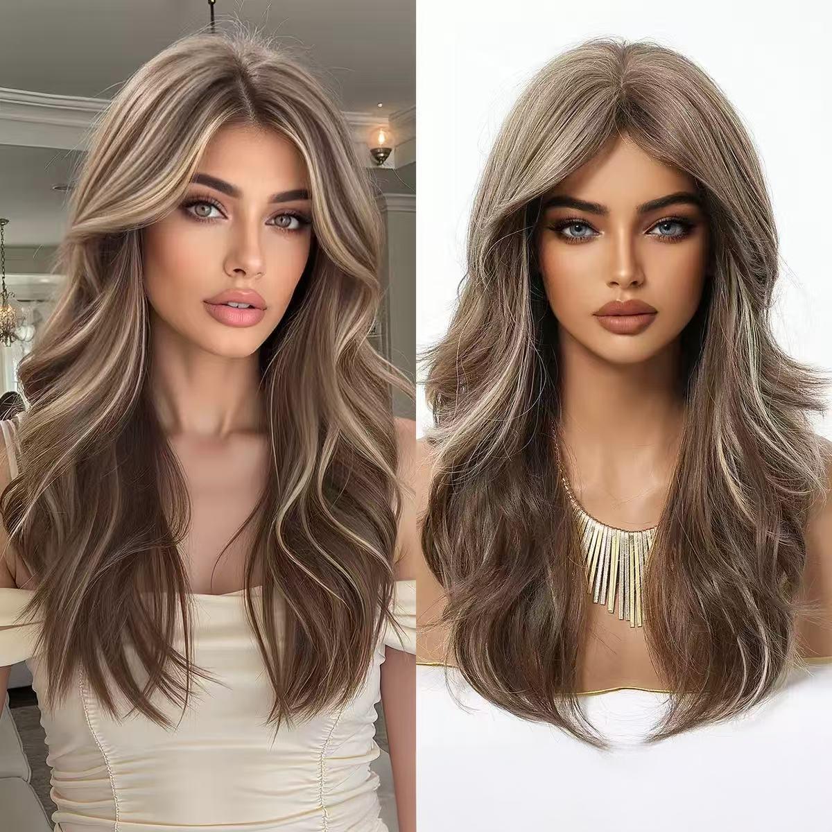 Shoulder Length Wavy Layered Cut Bob 5x5 Closure Wig  with Side Bangs