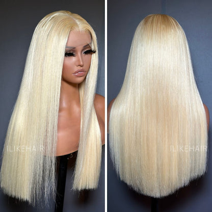 613 Blonde Silky Straight Human Hair Lace Front Wig