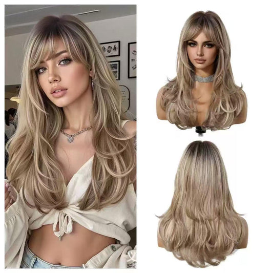 Shoulder Length Wavy Layered Cut Bob 5x5 Closure Wig  with Side Bangs