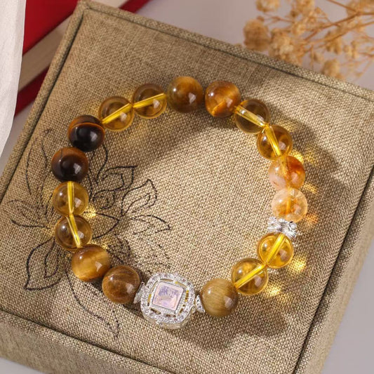 Golden Wealth Citrine & Tiger Eye Bracelet