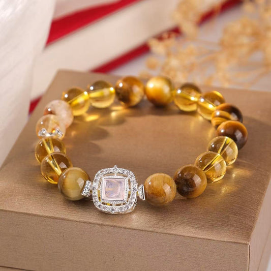 Golden Wealth Citrine & Tiger Eye Bracelet