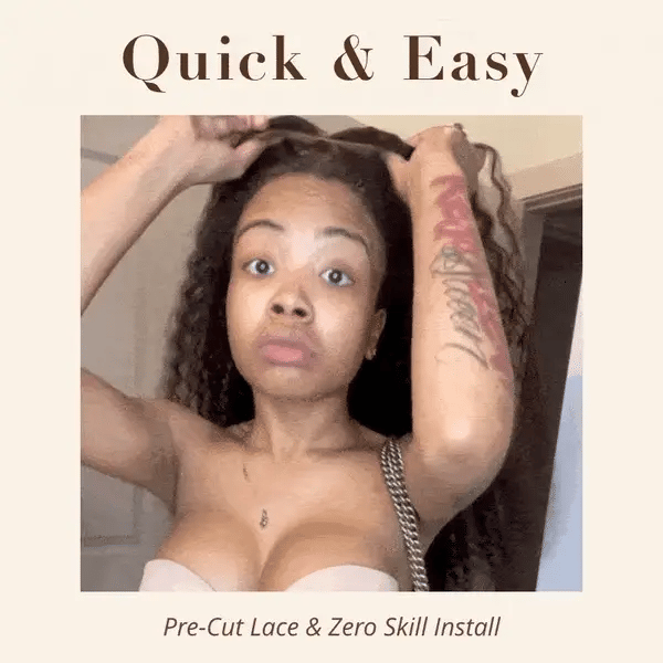 Put on & Go Glueless Curly 5x5 Pre Cut HD Lace Wig Beginner Friendly